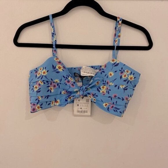 zara bandeau bra flower detail Size Medium - Picture 10 of 14